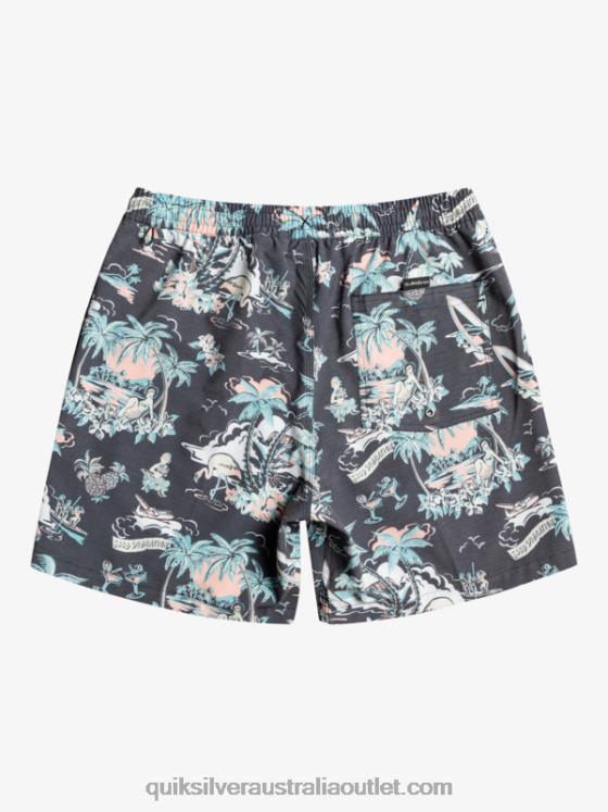 Quiksilver Men Hotel Paradiso 17 Volleys H2N4B1765 hotel paradiso - black