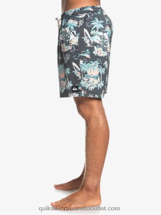 Quiksilver Men Hotel Paradiso 17 Volleys H2N4B1765 hotel paradiso - black