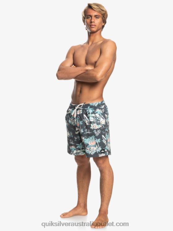 Quiksilver Men Hotel Paradiso 17 Volleys H2N4B1765 hotel paradiso - black