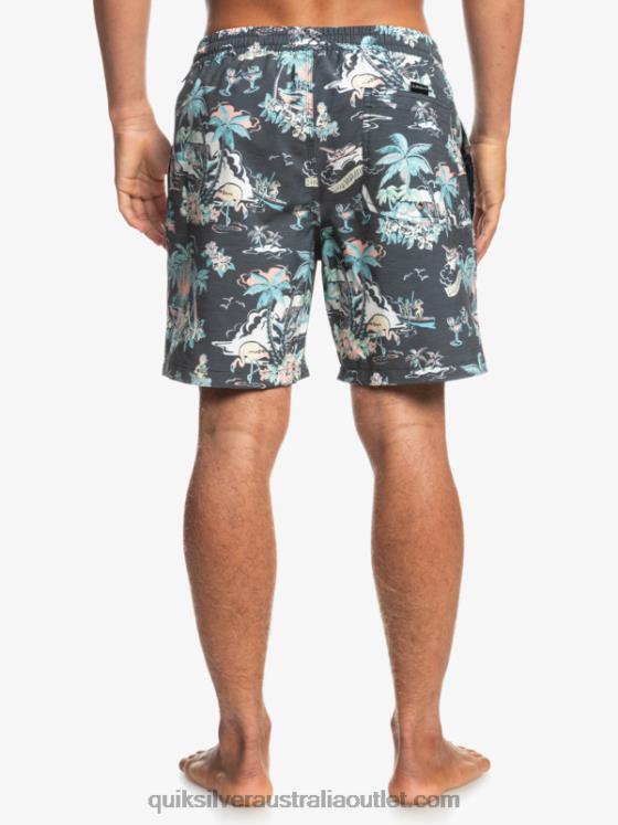 Quiksilver Men Hotel Paradiso 17 Volleys H2N4B1765 hotel paradiso - black