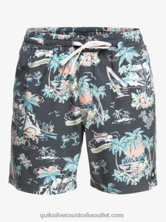 Quiksilver Men Hotel Paradiso 17 Volleys H2N4B1765 hotel paradiso - black