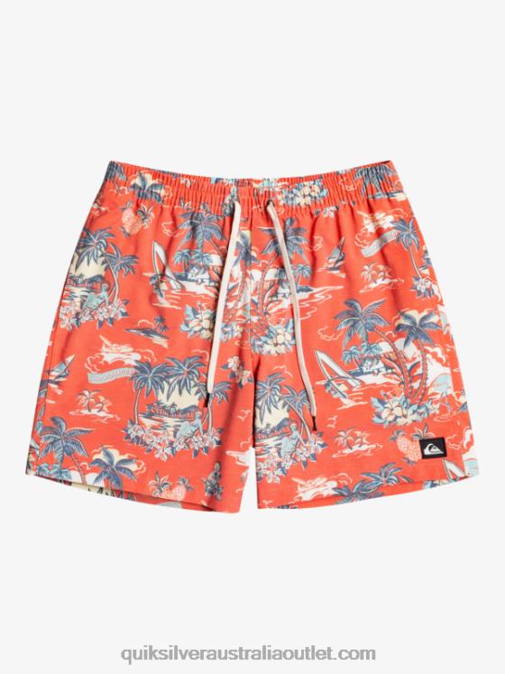 Quiksilver Men Hotel Paradiso 17 Volleys H2N4B1766 hotel paradiso - aurora red