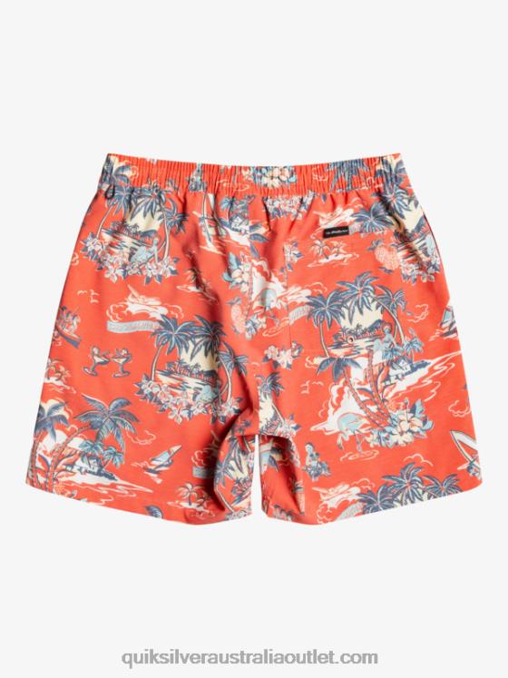 Quiksilver Men Hotel Paradiso 17 Volleys H2N4B1766 hotel paradiso - aurora red