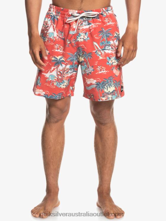 Quiksilver Men Hotel Paradiso 17 Volleys H2N4B1766 hotel paradiso - aurora red