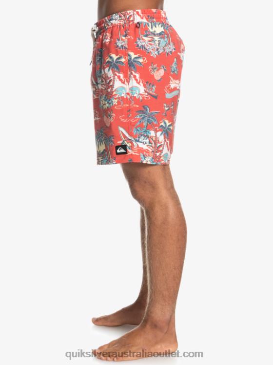 Quiksilver Men Hotel Paradiso 17 Volleys H2N4B1766 hotel paradiso - aurora red