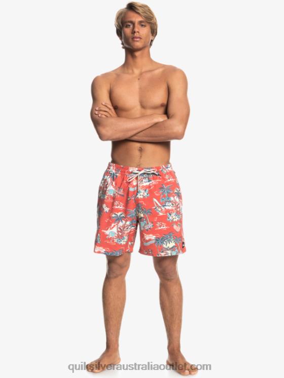 Quiksilver Men Hotel Paradiso 17 Volleys H2N4B1766 hotel paradiso - aurora red
