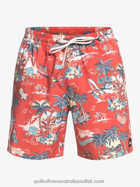 Quiksilver Men Hotel Paradiso 17 Volleys H2N4B1766 hotel paradiso - aurora red