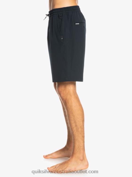 Quiksilver Men Ocean Elastic 18 Amphibian Shorts H2N4B342 black
