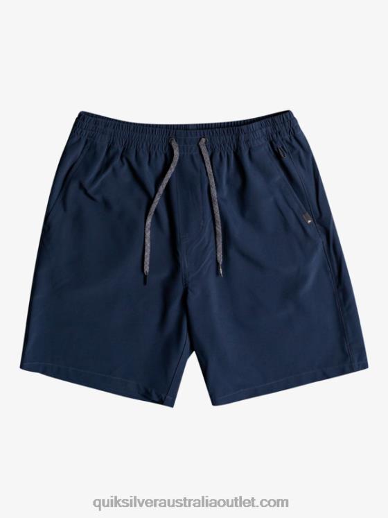 Quiksilver Men Ocean Elastic 18 Amphibian Shorts H2N4B349 navy blazer
