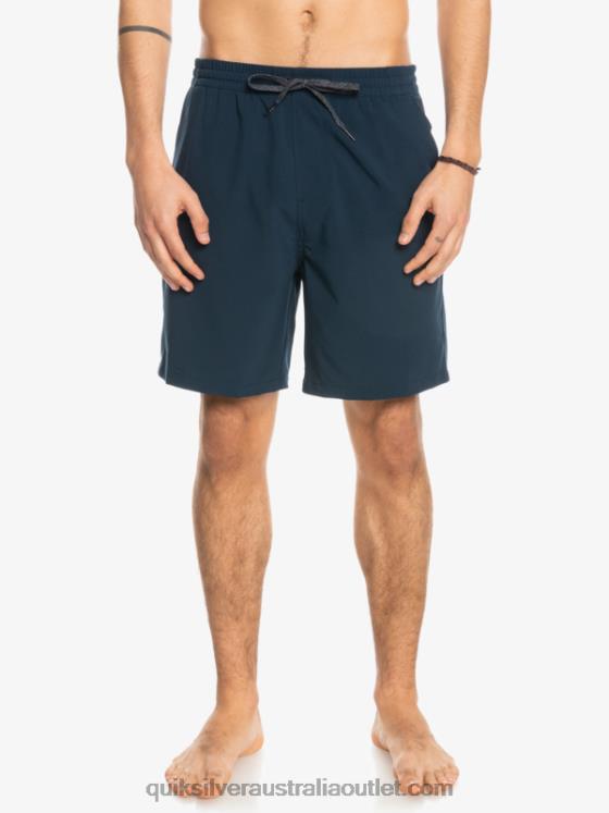 Quiksilver Men Ocean Elastic 18 Amphibian Shorts H2N4B349 navy blazer
