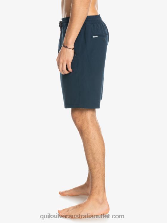 Quiksilver Men Ocean Elastic 18 Amphibian Shorts H2N4B349 navy blazer