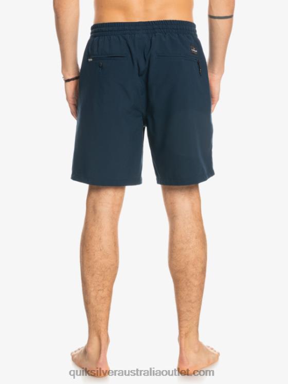Quiksilver Men Ocean Elastic 18 Amphibian Shorts H2N4B349 navy blazer