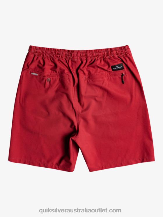 Quiksilver Men Ocean Elastic 18 Amphibian Shorts H2N4B350 ruby wine