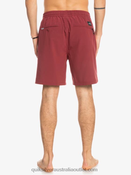 Quiksilver Men Ocean Elastic 18 Amphibian Shorts H2N4B350 ruby wine