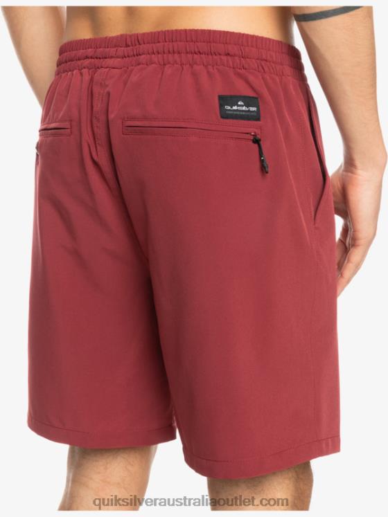 Quiksilver Men Ocean Elastic 18 Amphibian Shorts H2N4B350 ruby wine