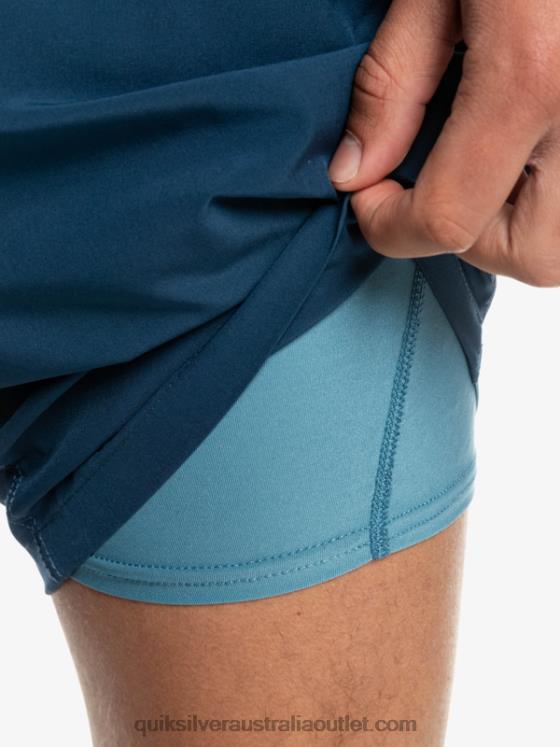 Quiksilver Men Omni Training 17 Stretch Shorts H2N4B1690 provincial blue