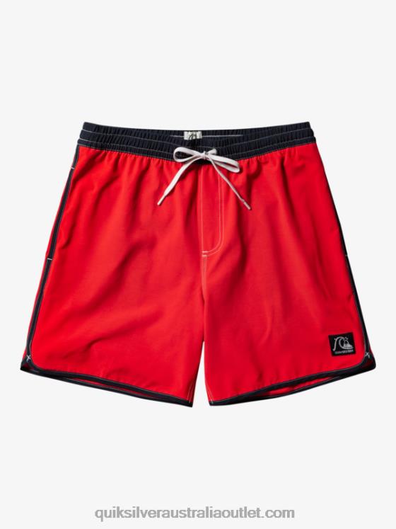 Quiksilver Men Original Scallop 17 Volleys H2N4B198 high risk red