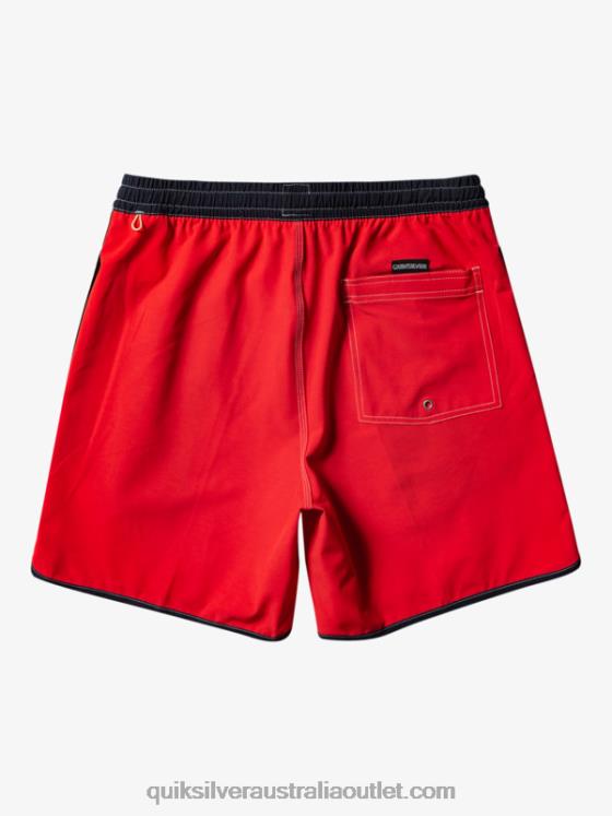 Quiksilver Men Original Scallop 17 Volleys H2N4B198 high risk red