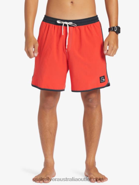 Quiksilver Men Original Scallop 17 Volleys H2N4B198 high risk red