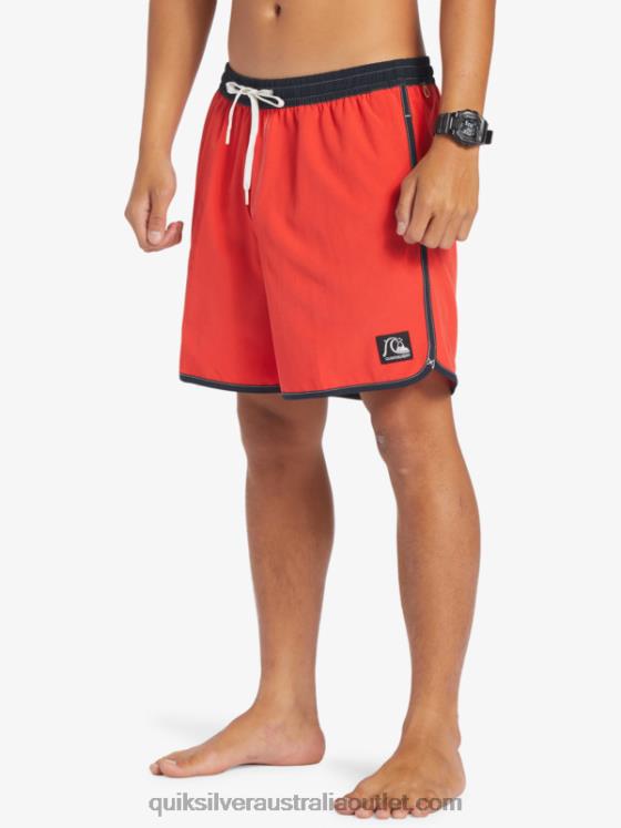 Quiksilver Men Original Scallop 17 Volleys H2N4B198 high risk red