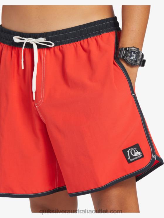 Quiksilver Men Original Scallop 17 Volleys H2N4B198 high risk red