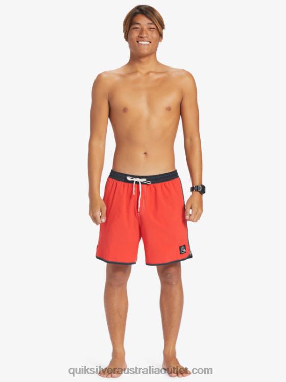 Quiksilver Men Original Scallop 17 Volleys H2N4B198 high risk red