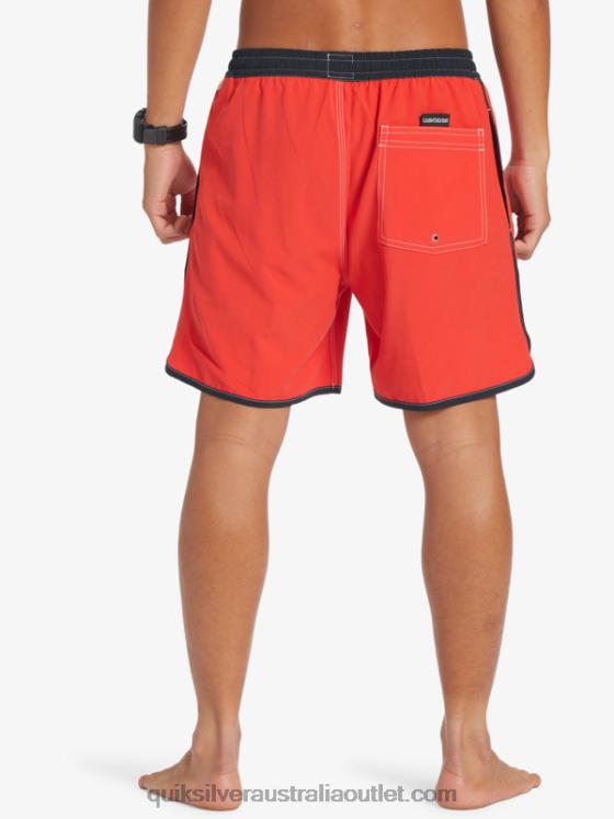 Quiksilver Men Original Scallop 17 Volleys H2N4B198 high risk red