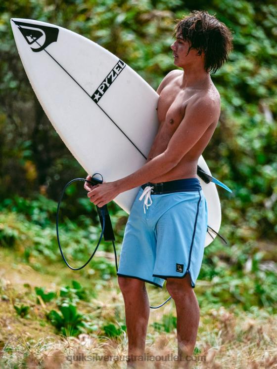 Quiksilver Men Original Scallop 18 Boardshorts H2N4B88 sky blue