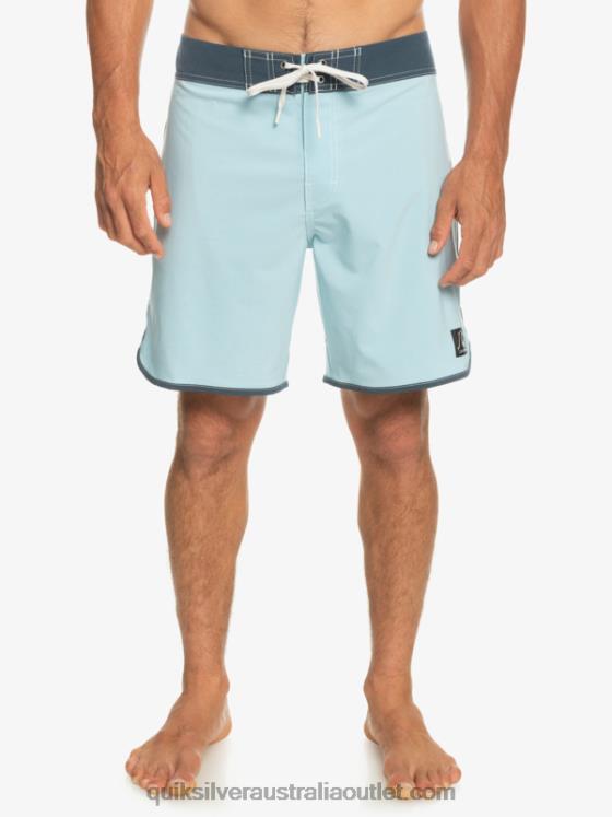Quiksilver Men Original Scallop 18 Boardshorts H2N4B88 sky blue