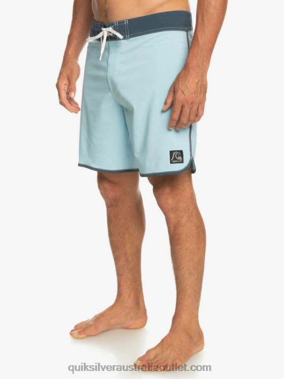 Quiksilver Men Original Scallop 18 Boardshorts H2N4B88 sky blue