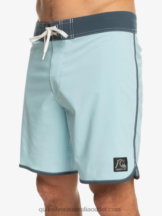 Quiksilver Men Original Scallop 18 Boardshorts H2N4B88 sky blue