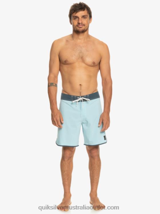 Quiksilver Men Original Scallop 18 Boardshorts H2N4B88 sky blue