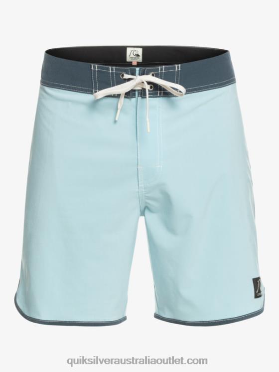 Quiksilver Men Original Scallop 18 Boardshorts H2N4B88 sky blue