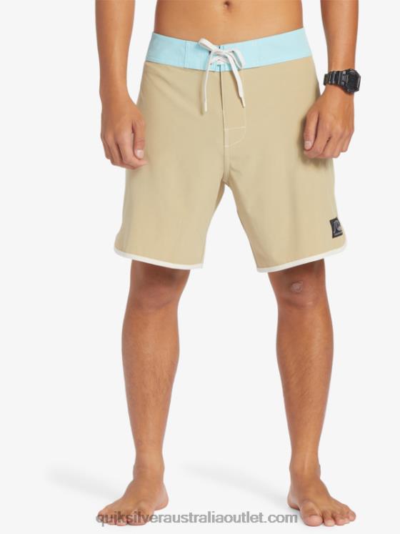 Quiksilver Men Original Scallop 18 Boardshorts H2N4B91 olive gray