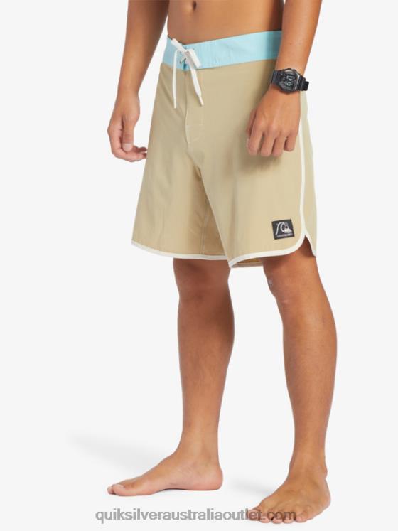 Quiksilver Men Original Scallop 18 Boardshorts H2N4B91 olive gray