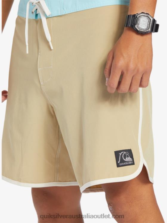 Quiksilver Men Original Scallop 18 Boardshorts H2N4B91 olive gray