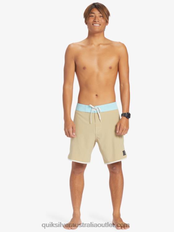 Quiksilver Men Original Scallop 18 Boardshorts H2N4B91 olive gray