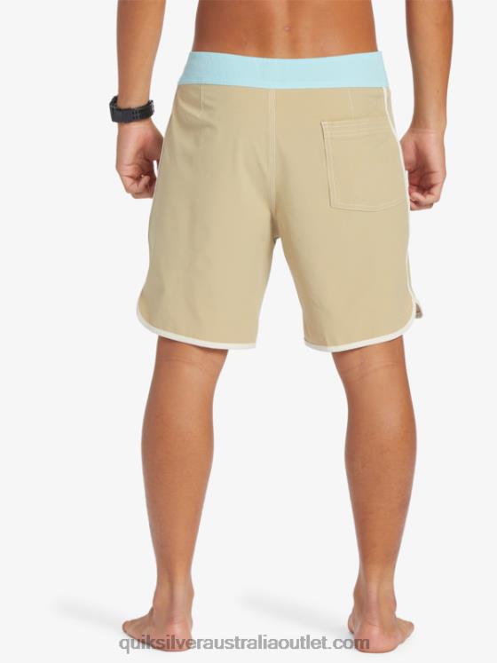 Quiksilver Men Original Scallop 18 Boardshorts H2N4B91 olive gray