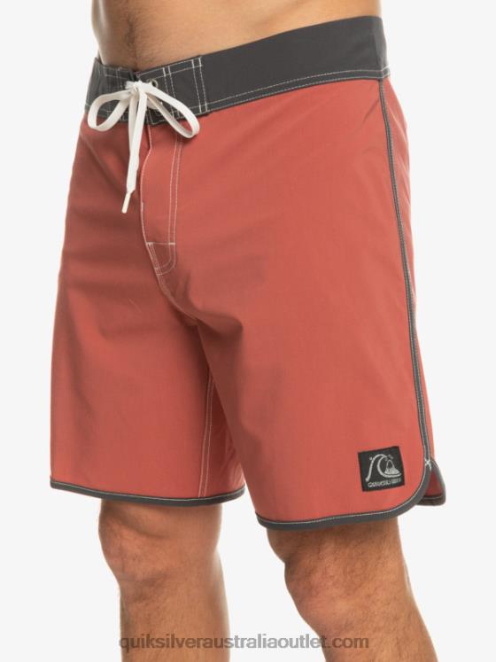 Quiksilver Men Original Scallop 18 Boardshorts H2N4B93 marsala