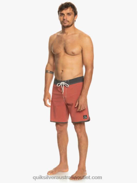 Quiksilver Men Original Scallop 18 Boardshorts H2N4B93 marsala