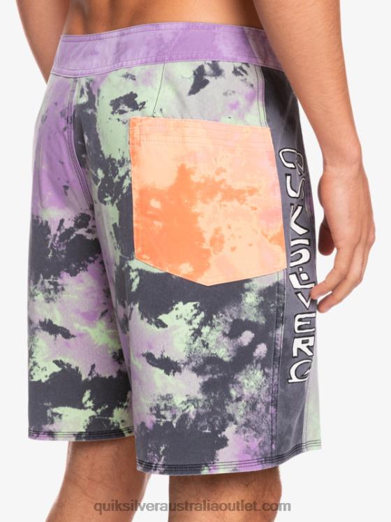 Quiksilver Men SurfSilk Acid Wash 18 Boardshorts H2N4B1745 jade lime