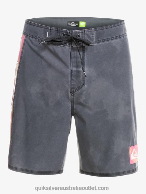 Quiksilver Men SurfSilk Acid Wash 18 Boardshorts H2N4B1747 black