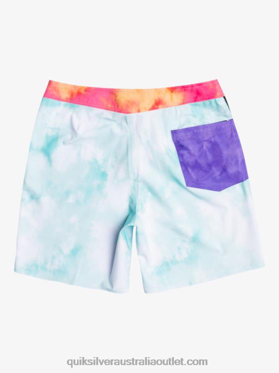 Quiksilver Men SurfSilk Acid Wash 18 Boardshorts H2N4B1748 angel blue