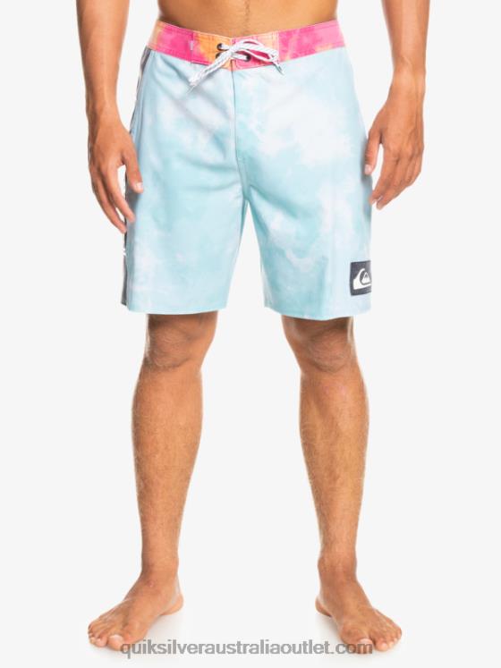 Quiksilver Men SurfSilk Acid Wash 18 Boardshorts H2N4B1748 angel blue