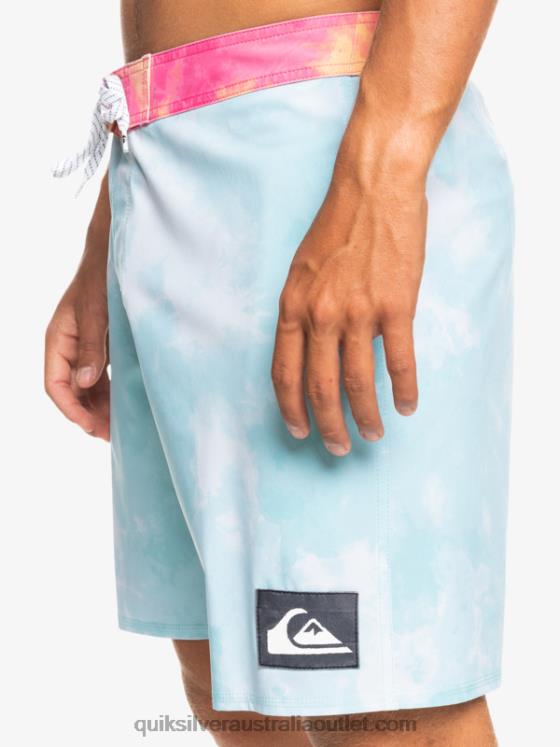 Quiksilver Men SurfSilk Acid Wash 18 Boardshorts H2N4B1748 angel blue