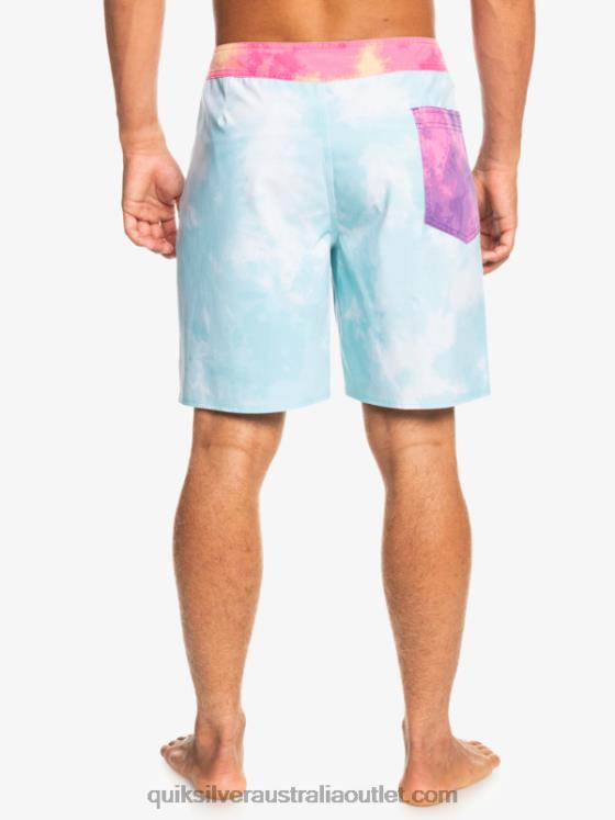 Quiksilver Men SurfSilk Acid Wash 18 Boardshorts H2N4B1748 angel blue