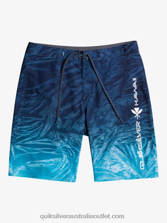 Quiksilver Men SurfSilk Hawaii Homegrown Faded 20 Boardshorts H2N4B1609 insignia blue