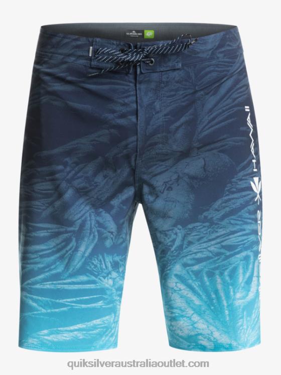 Quiksilver Men SurfSilk Hawaii Homegrown Faded 20 Boardshorts H2N4B1609 insignia blue