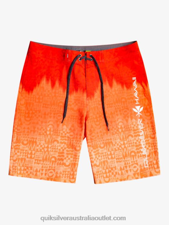 Quiksilver Men SurfSilk Hawaii Homegrown Faded 20 Boardshorts H2N4B1610 high risk red