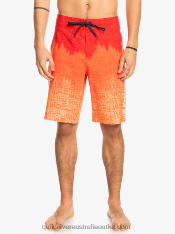 Quiksilver Men SurfSilk Hawaii Homegrown Faded 20 Boardshorts H2N4B1610 high risk red